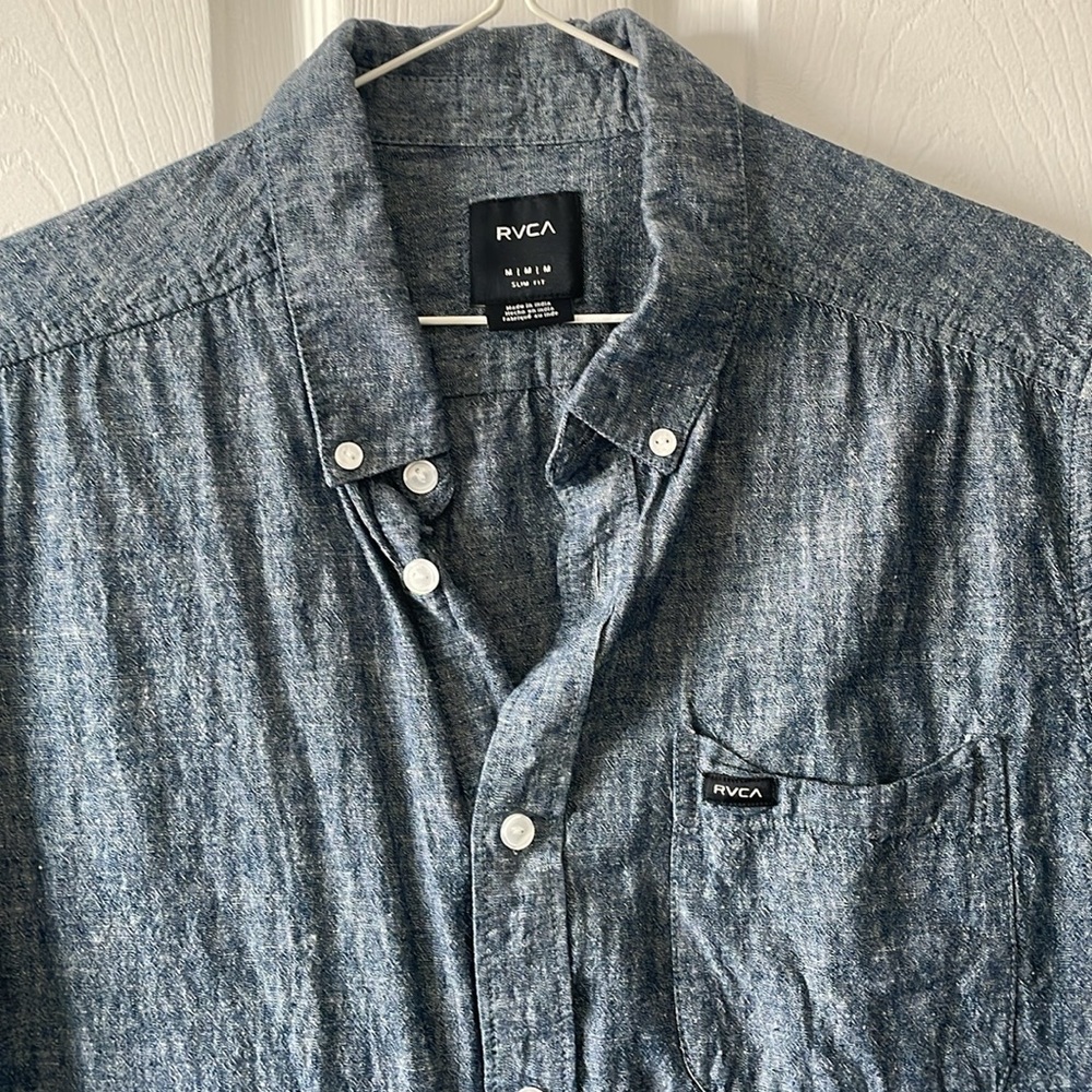 Rvca Blue Button Down - image 3